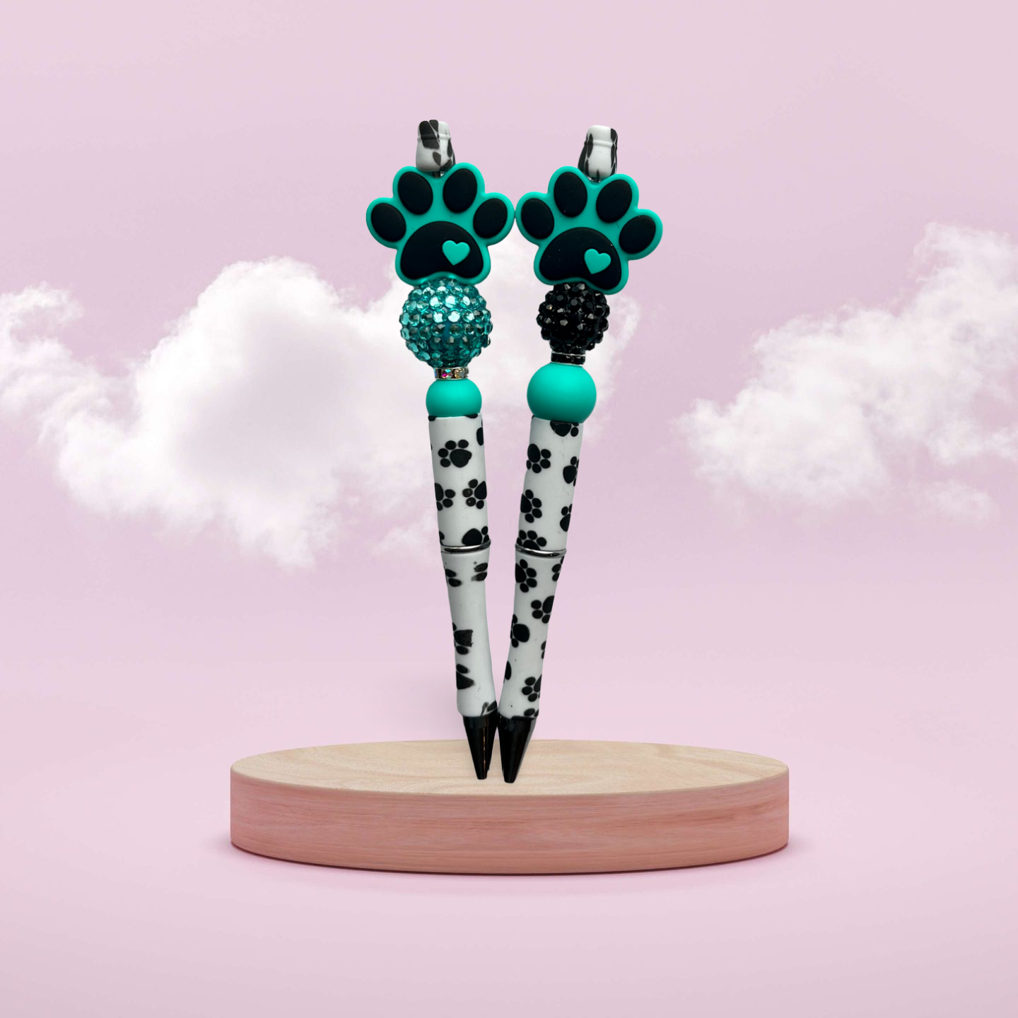 Animal Beaded Paw Print Pen